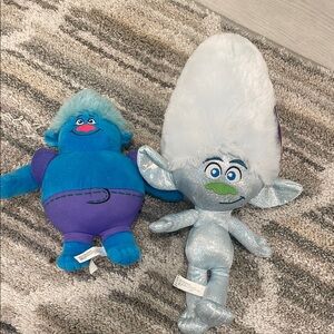 Trolls Plush Toy Set - Blue and Silver